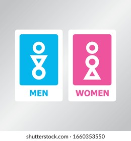Restroom sign design vector illustration