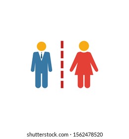 Restroom Sign icon. Simple element from city elements icons collection. Creative Restroom Sign icon ui, ux, apps, software and infographics.
