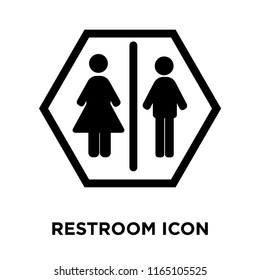 Restroom Sign icon vector isolated on white background, Restroom Sign transparent sign