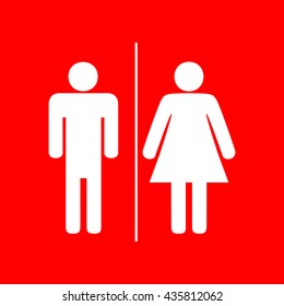 Restroom sign illustration