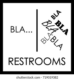 Restroom sign information 