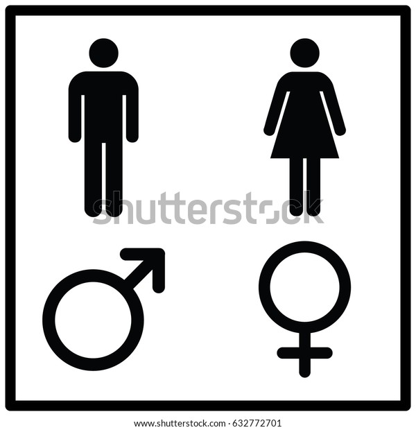 Restroom Sign Male Female Stock Vector Royalty Free