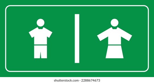 restroom sign for men and women