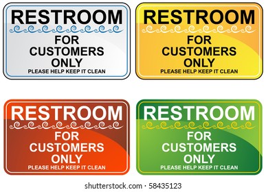 Restroom Sign Set