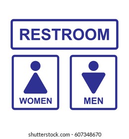 restroom sign set isolated vector