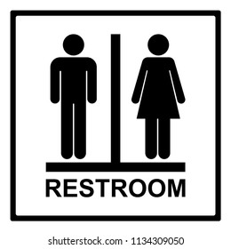 Restroom Sign Vector Stock Vector (Royalty Free) 1134309050 | Shutterstock