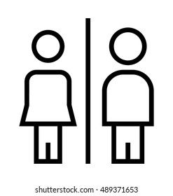 Restroom Sign Vector Icon