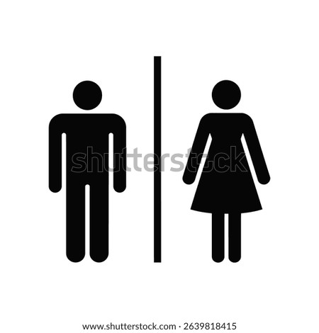 Restroom Signage: Male and Female Toilet Icons for Public Facilities