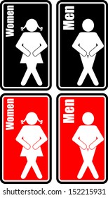 Restroom Signs Illustration