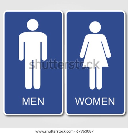 Restroom Signs Illustration