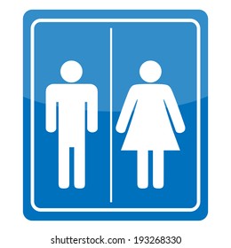 Restroom signs for men and women