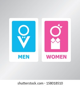 Restroom Signs vector - Color