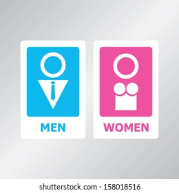 Restroom Signs vector - Color