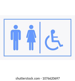 Restroom signs vector icon