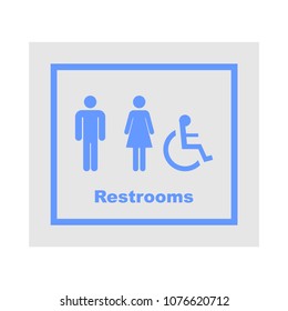 Restroom signs vector icon