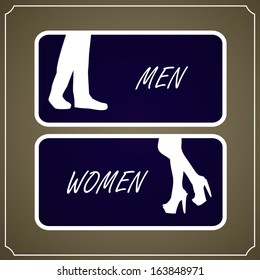 Restroom Signs, Vector illustration