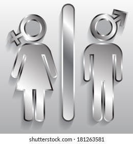 Restroom Signs, Vector illustration