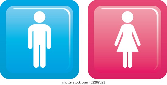 Restroom signs vector for men and women