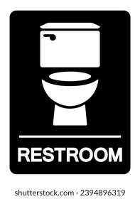 Restroom Symbol Sign, Vector Illustration, Isolate On White Background Label. EPS10