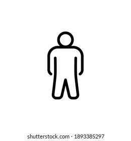 restroom symbol, toilet icon, line art design editable stroke