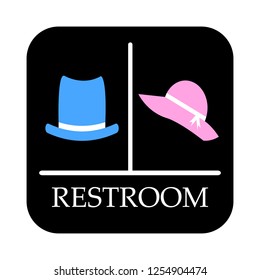 Restroom Symbol, Toilet sign, Isolated, vector illustration