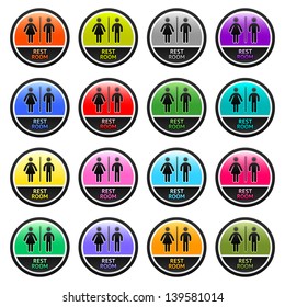 Restroom symbols, vector illustration