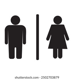 Restroom, toilet icons male and female sign vector.