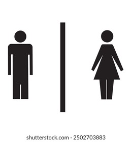 Restroom, toilet icons male and female sign vector.