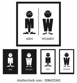 Restroom, toilet, wc sign 