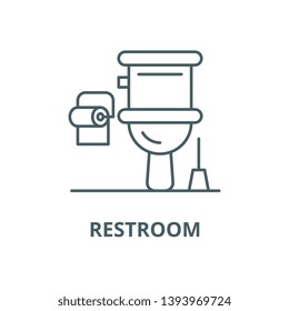 Restroom vector line icon, linear concept, outline sign, symbol