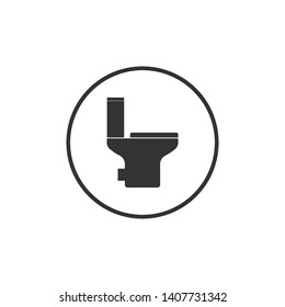Restroom, Wc, toilet icon. Vector illustration, flat design.	
