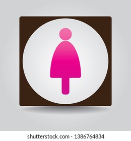 Restroom woman sign. Vector Illustration.