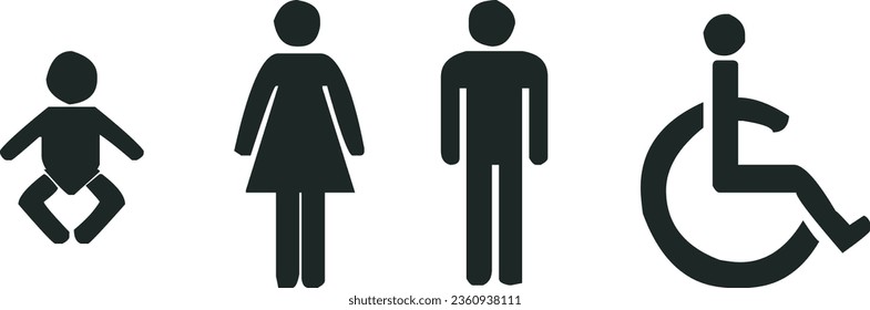 Restroom_signal vector high quality files 