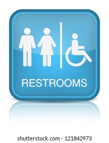 Restrooms Sign. Vector illustration