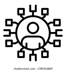 Restructuring scheme icon. Outline restructuring scheme vector icon for web design isolated on white background