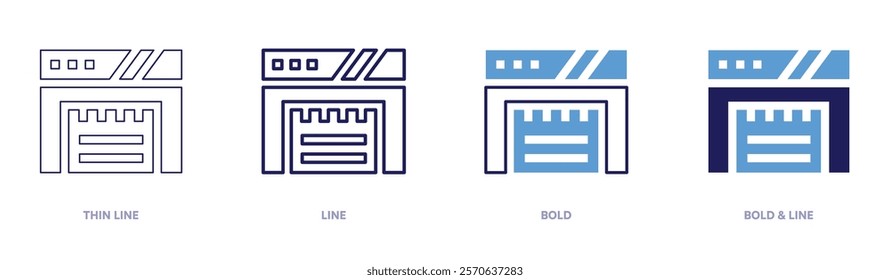 Restructuring strategy icon in 4 different styles. Thin Line, Line, Bold, and Bold Line. Duotone style. Editable stroke.