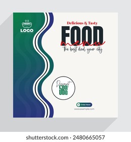 Restuarant Food Menu Social Media Post Template Design