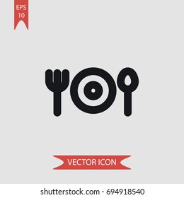 Resturant eating tool vector icon, illustration symbol