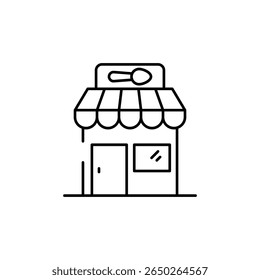 Diseño de icono de restaurante con fondo blanco Ilustración de stock