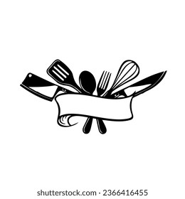 Logo restaurador de cuchara y amigos