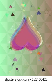 result with assorted notice, great card of valentine vector background