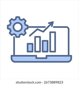 Result Blue Icon Vector Illustration