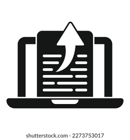 Result file icon simple vector. Graph market. Data document