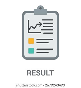 Result Flat Concept Simple Style Design Vector