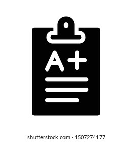 result glyph flat vector icon