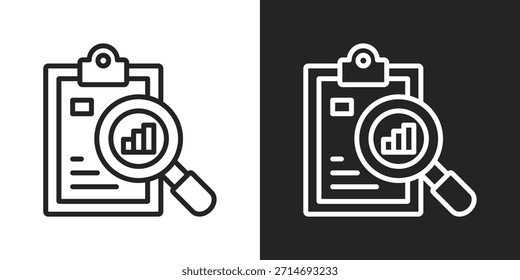 Icono De Resultado En Estilo De Línea En Blanco Y Negro