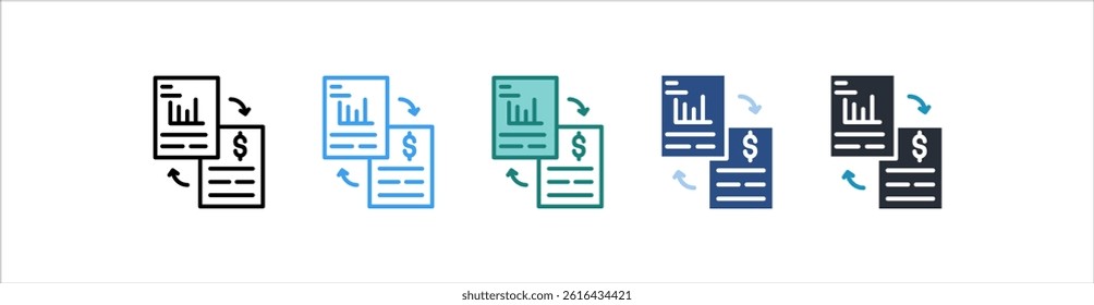 Result Icon In Different Style Vector