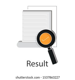 Result  icon on white background. Creative idea design use for your project. Line vector illustration  for presentation, mobile app, web page.