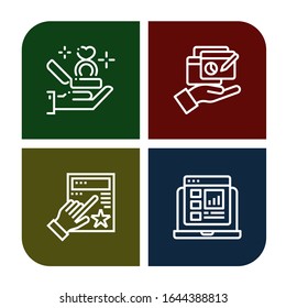 result icon set. Collection of Proposal, Report, Evaluation icons