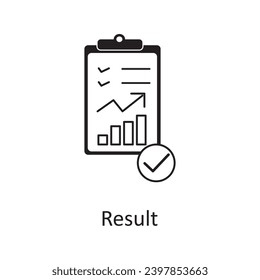 Result icon. Result icon for templates, creative flat trendy style illustration on white background..eps